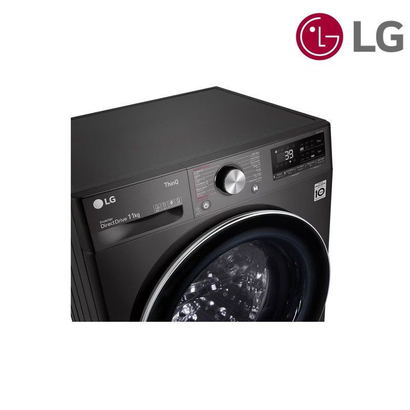 غسالة ملابس LG أمامية WR9011PBG 11 كغم Front Load - أسود ستيل