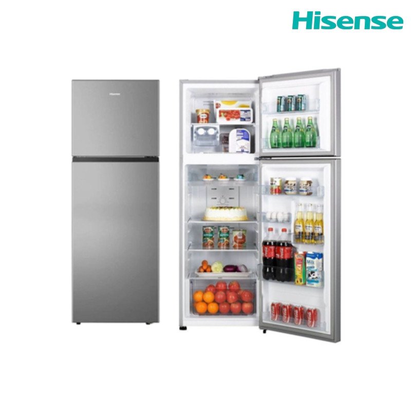 ثلاجة فريزر علوي هايسنس RD202D4ASN 202 لتر - فضي