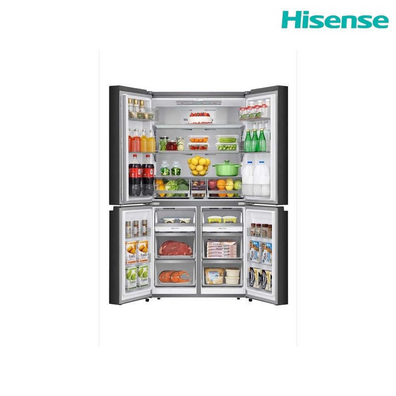 ثلاجة متعددة الأبواب هايسنس RQ5G728NAB 728 لتر (583 لتر صافي) Inverter Triple Zone - أسود