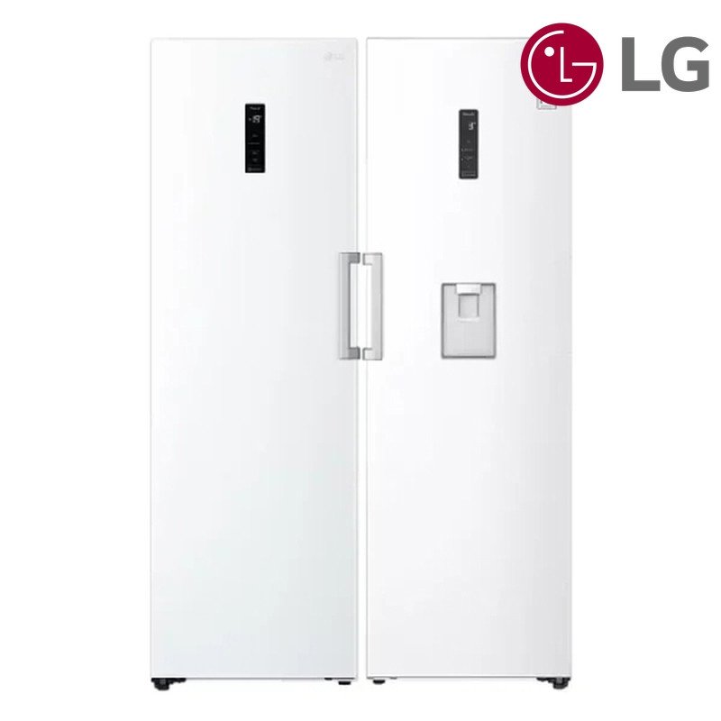 ثلاجة ومجمدة توين LG GC-F511EQDM + GC-B514EQFM طقم 766 لتر - أبيض