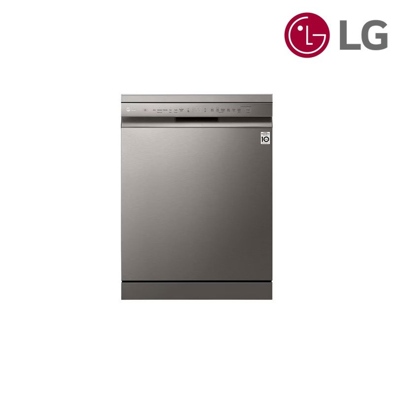 غسالة صحون LG DFB512FP 14 مكان 2 رف بدون بخار - ستانلس ستيل / فضي