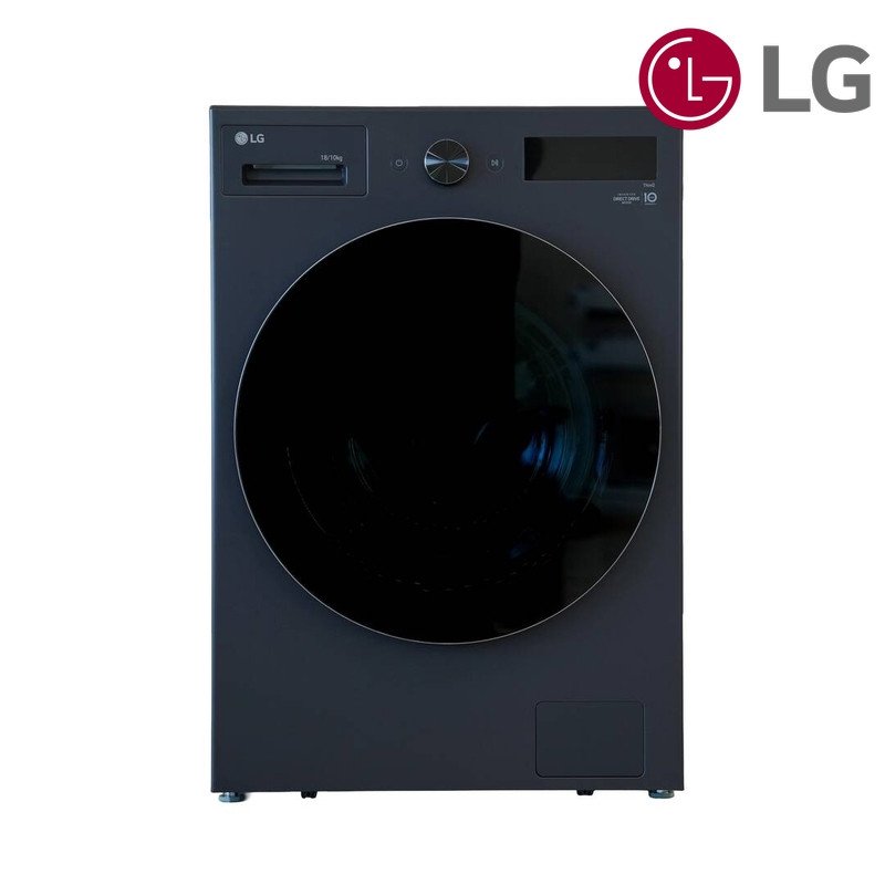 غسالة ومجففة LG WDN1810GRP 18/10 كغم 2 في 1 - أسود غرافيت