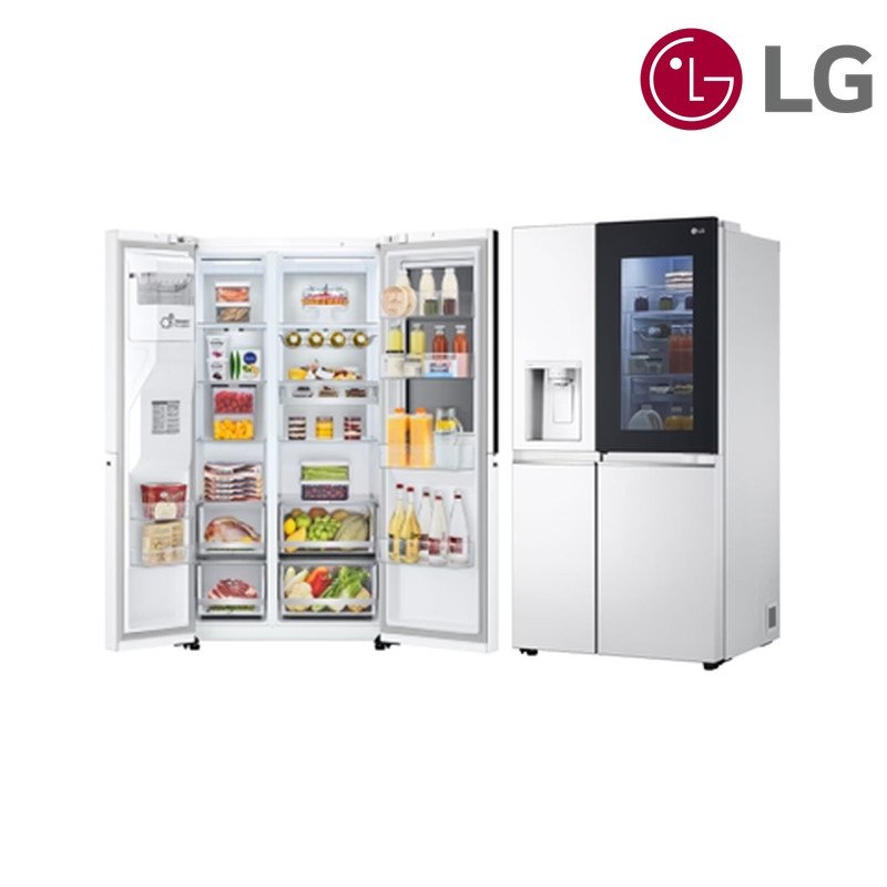 ثلاجة LG InstaView متعددة الأبواب GCX-287TVW 611 لتر InstaView UVnano ThinQ - أبيض