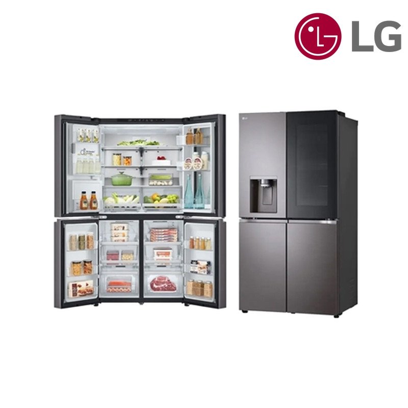 ثلاجة LG InstaView متعددة الأبواب GCX-274DFBC 705 لتر InstaView Door-in-Door - أسود ستيل
