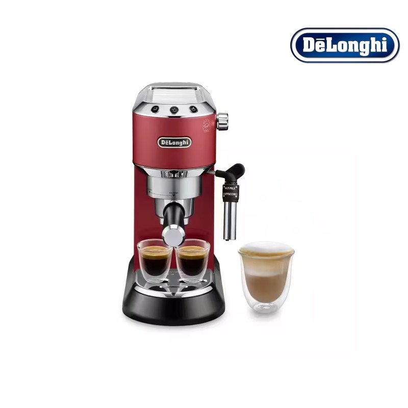 ماكينة اسبريسو يدوية ديلونغي Dedica Style - أحمر - EC685.R