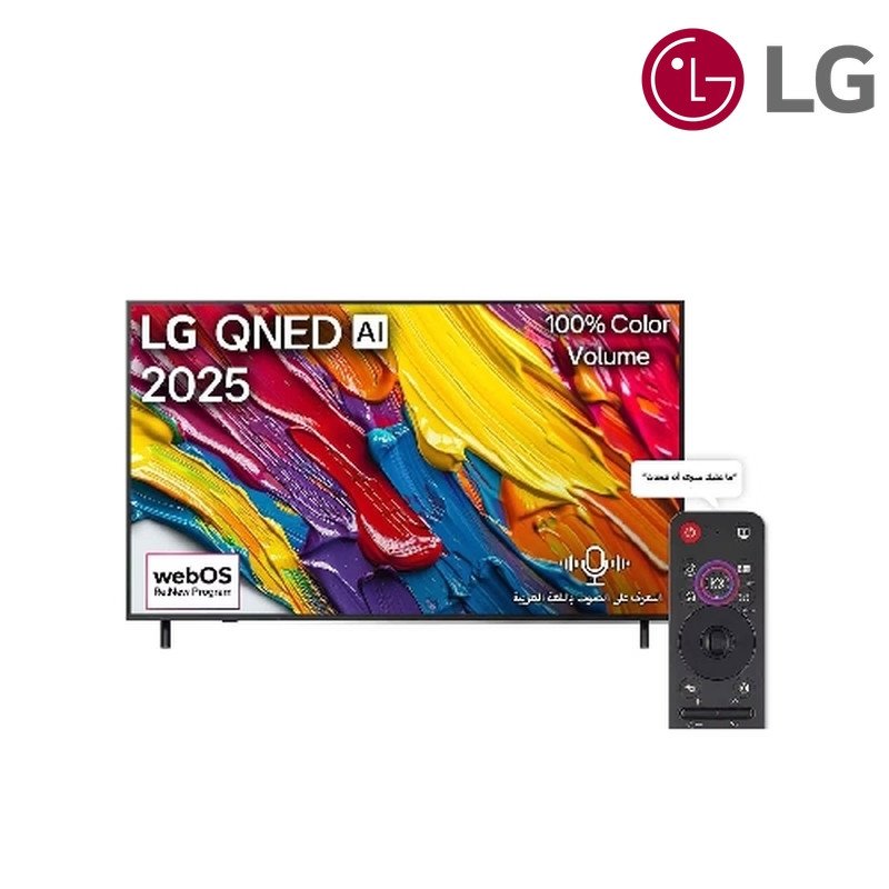 شاشة QNED LG 65QNED82A6A 65 بوصة QNED 4K 2025 - أسود