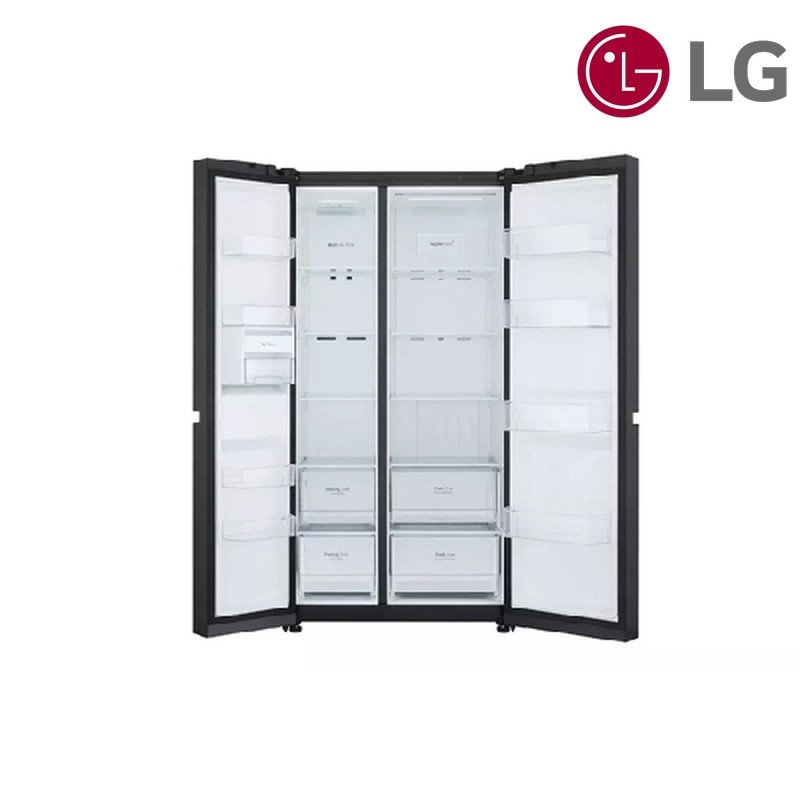 ثلاجة LG متعددة الأبواب GCB-287GNWB 647 لتر Smart Inverter - أسود زجاجي