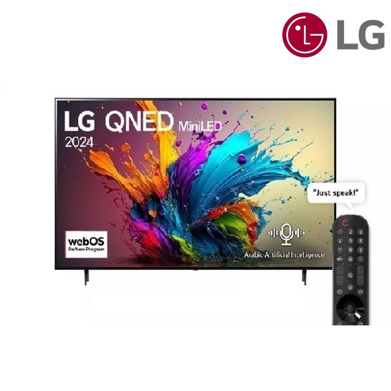 شاشة QNED MiniLED LG 75QNED90T6A 75 بوصة QNED MiniLED 4K 2024 - أسود