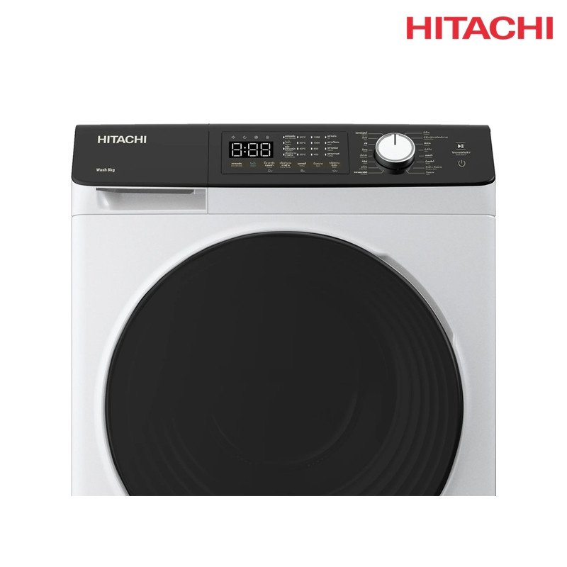 غسالة ملابس هيتاشي أمامية BD-802HVOW 8 كغم 1200 دورة Inverter