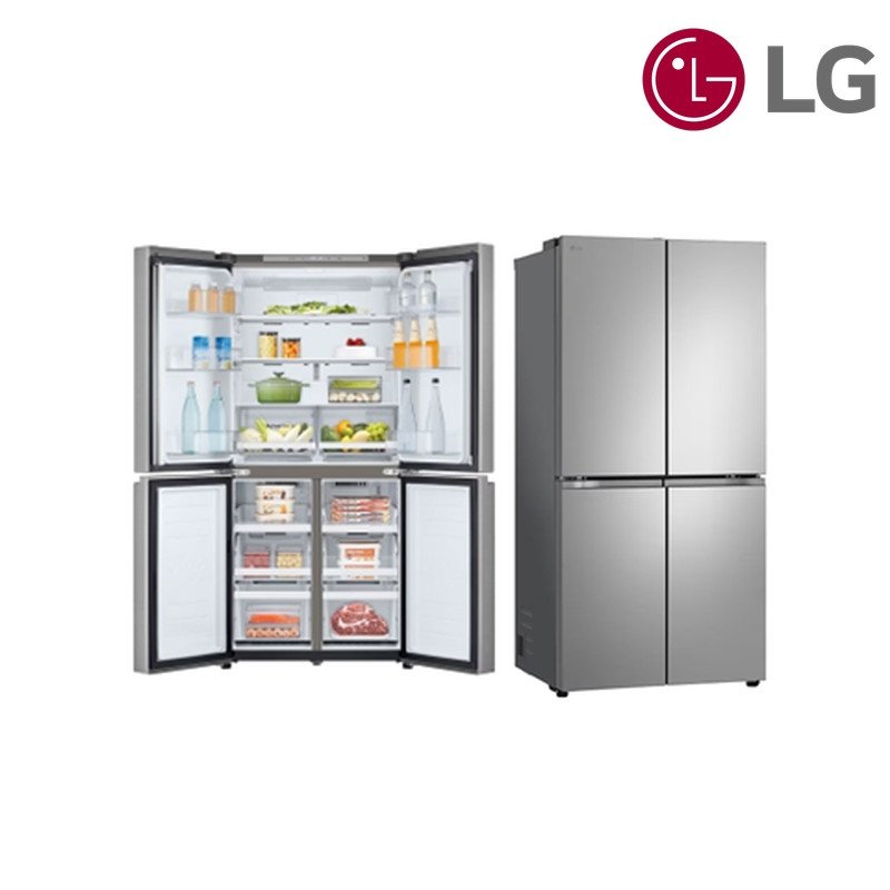 ثلاجة LG متعددة الأبواب GCB-334DFPL 594 لتر فئة تسويقية / 464 لتر تخزين - فضي