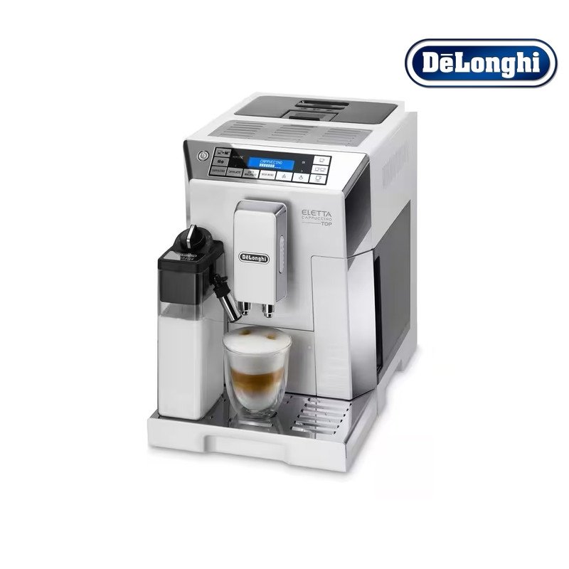 ماكينة قهوة أوتوماتيكية ديلونغي Eletta Cappuccino - أبيض - ECAM45.760.W