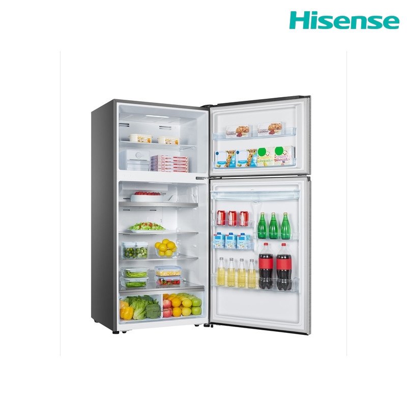 ثلاجة فريزر علوي هايسنس RT3N729NMI 729 لتر (548 لتر صافي) No Frost Inverter موزع ماء - إينوكس