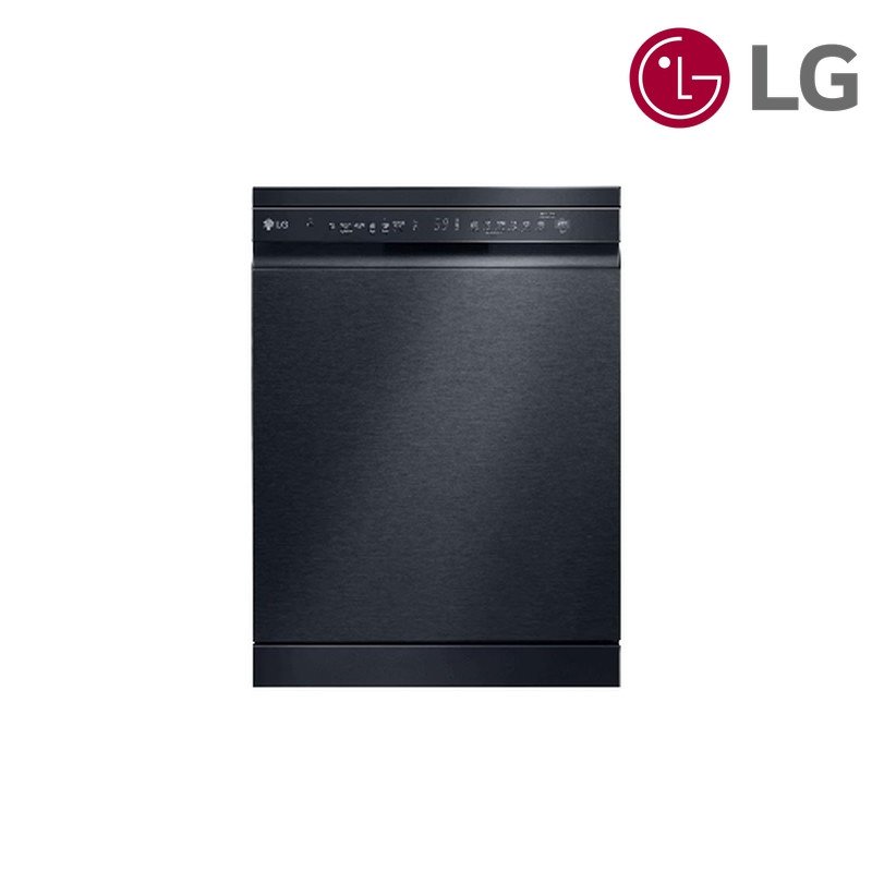 غسالة صحون LG DFC513FD 14 مكان 3 رفوف بدون بخار - أسود ستانلس ستيل