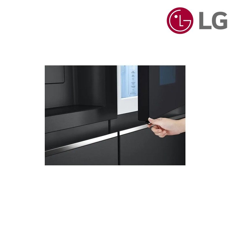 ثلاجة LG InstaView متعددة الأبواب GCX-287TVB سعة 705 لتر ThinQ - أسود داكن
