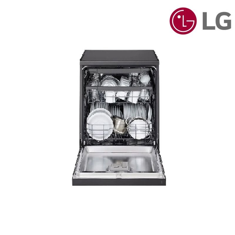 غسالة صحون LG DFC513FD 14 مكان 3 رفوف بدون بخار - أسود ستانلس ستيل