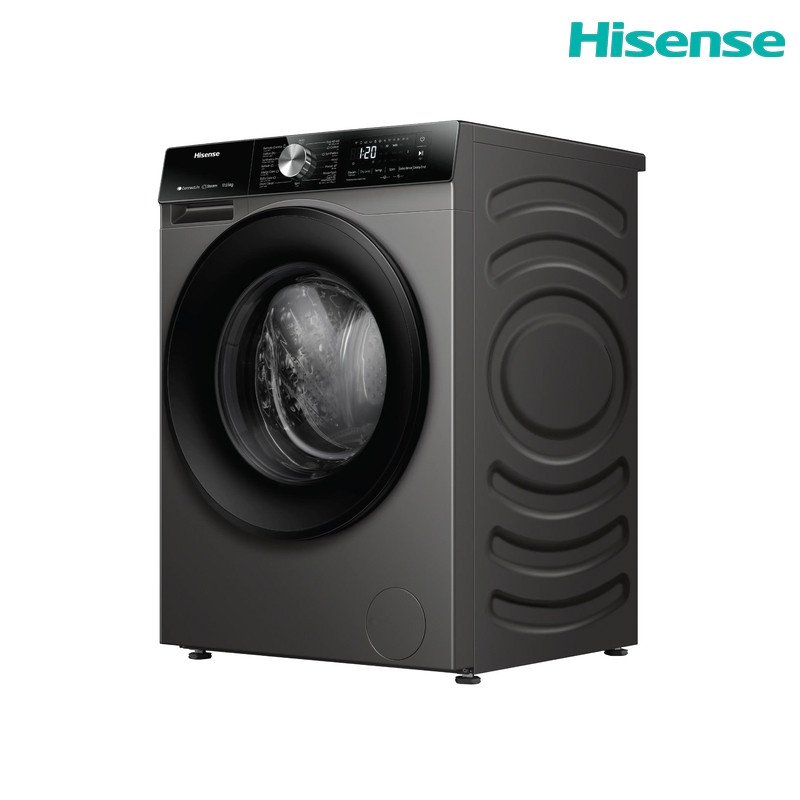 غسالة ملابس هايسنس WF3S9043BT أمامية 9 كغم 1400 دورة Wi‑Fi - تيتانيوم